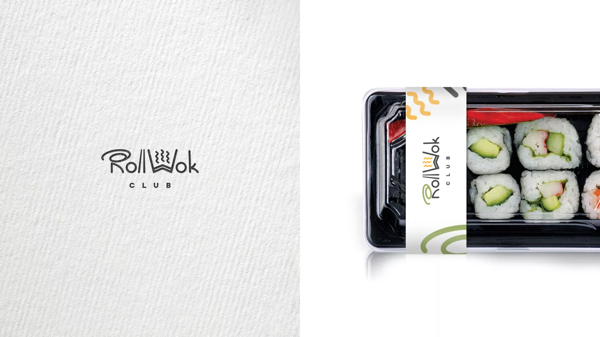 Создание дизайна упаковки суши-бара «Roll Wok Club» в Байкальске